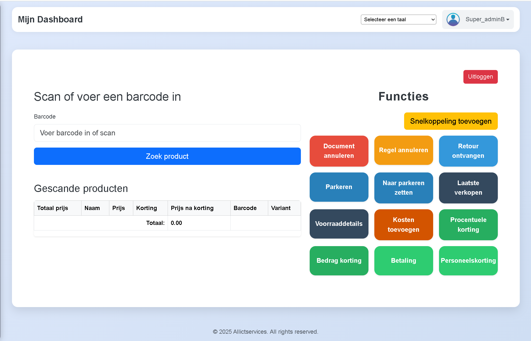 Kassasysteem Bee-Byte